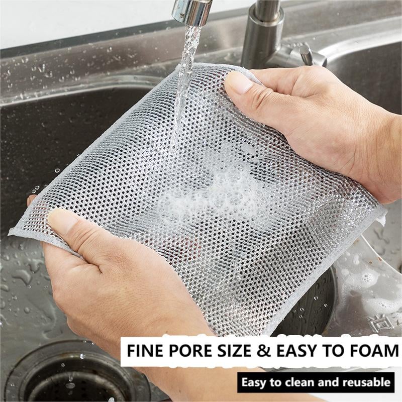 (🔥Last Day Promotion - 50% off)Multipurpose Wire Dishwashing Rags for Wet and Dry